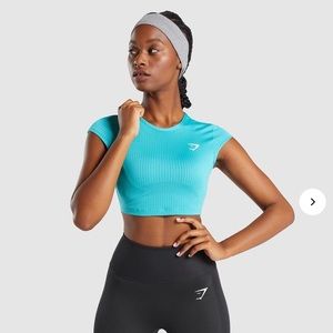Gymshark Apex Crop Top (teal/NWT)